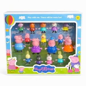 Set cu 16 figurine purcelusi nazdravani si prieteni, jucarii copii, multicolor - Img 2