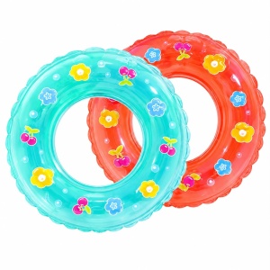 Colac Gonflabil pentru Copii 60 cm cu Flori și Cireșe – Colac de Înot Colorat pentru Piscină și Mare - Img 2
