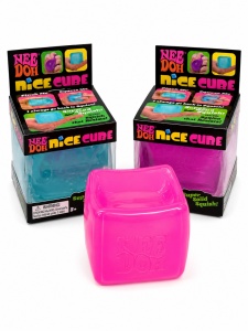 Cub Antistres Nice Cube, Jucarie Squishy Moale, Transparenta si Super Elastica - Img 2