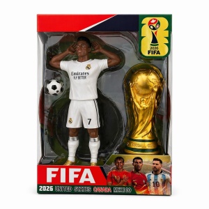 Figurina fotbal + trofeu, set colectie, cadou copii