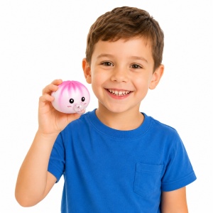 Jucarie antistres Bun Squishy 8,5 cm slow rising, culori aleatorii pentru copii - Img 2