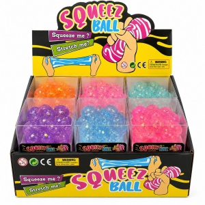 Jucărie Antistres Cub Squishy Bubble cu Sclipici, 4x4x4 cm, Moale și Elastică, Culori Asortate