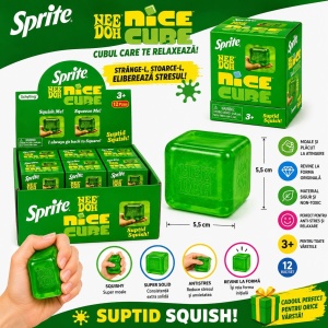 Jucărie Antistres NeeDoh Nice Cube Verde – Cub Squishy - Img 2