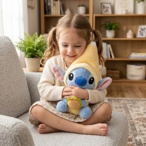 Jucărie de pluș Experiment 626 cu hamburger, 22 cm – pluș moale, adorabil, pentru copii - Img 2