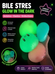 Jucarie Squishy Dumplings / Galusca culori neon in Cosulet, 8.5 cm, Surpriza - Img 2