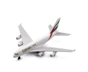 Macheta avion pasageri metalica cu suport, design realist