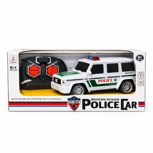 Masina politie cu telecomanda RC, SUV, lumini, control radio, verde 27x12.5 cm - Img 2