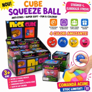 Minge Squishy Antistres cu Fata Amuzanta, Jucarie Senzoriala Moale pentru Copii - Img 2