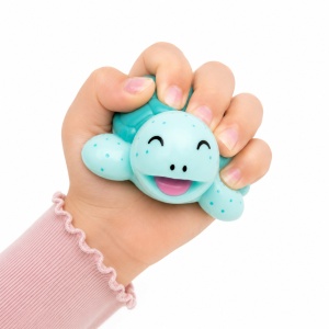 Squishy Țestoasă Albastră Antistres, 15 cm – Jucării Moi și Relaxante pentru Copii - Img 3