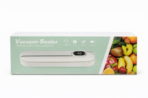 Aparat de vidat și sigilat alimente Vacuum Sealer cu afișaj digital, Verde pal - Img 2