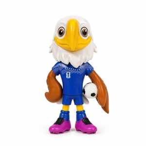 Figurină Mascotă Fotbal Vultur 24 cm – cu Minge, Jucărie din Plastic - Img 2
