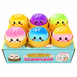 Jucarie antistres Squishy Dumpling 9 cm, moale si elastica, culoare aleatorie