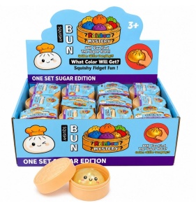 Jucărie Squishy Dumpling cu Lumini LED 5,5 cm – Antistres Moale - Img 2