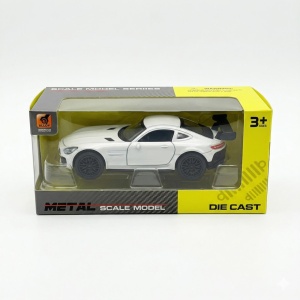 Masinuta metalica sport coupe alba, 15.5x7 cm - Img 2