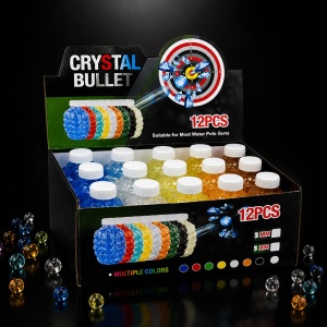Set 12 recipiente munitie gel Crystal Bullet, pentru arme de jucarie, culori diverse - Img 2