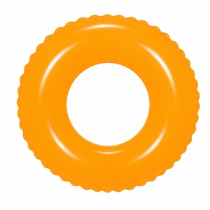 Colac Gonflabil Portocaliu 60 cm pentru Copii și Adulți – Colac de Înot PVC pentru Piscină, Mare și Lac