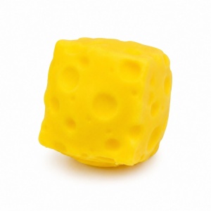 Jucărie Antistres Brânză din Silicon 5x5x5cm – Cheese Vent Toy, Squishy Moale, Elastic și Relaxant pentru Copii - Img 3