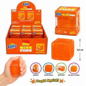 Jucărie Antistres NeeDoh Nice Cube Portocaliu – Cub Squishy - Img 2