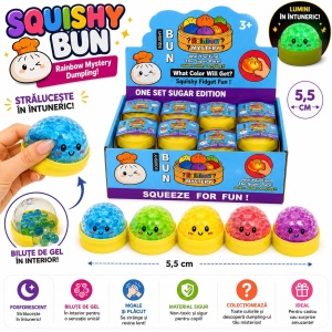 Jucărie Antistres Squishy Dumpling Fosforescent Colorat 8,5 cm – Glow in the Dark - Img 2