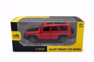 Masina metalica SUV rosie 1:36 pull back cu usi functionale - Img 2