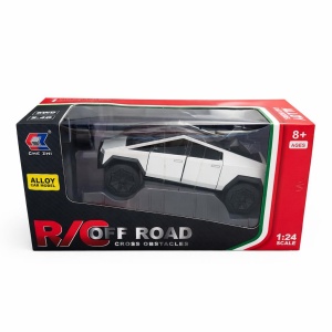 Masinuta off road radiocomandata, model pickup futurist, scara 1:24, metal, culoare argintiu