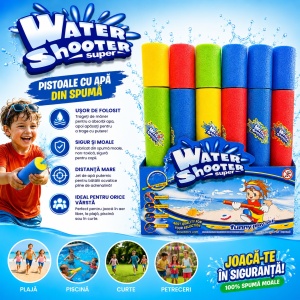 Pistol cu Apă din Burete Tip Water Gun, 42 cm x 6.6 cm, Multicolor, Model Aleatoriu - Img 2