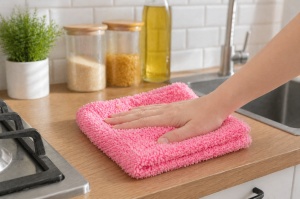 Set 5 prosoape bucătărie microfibră 30x70 cm – lavete pufoase, ultra absorbante, culori diverse - Img 3