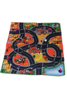 Set covoras joaca oras cu masini si indicatoare, pliabil, tub depozitare 52x8 cm - Img 3