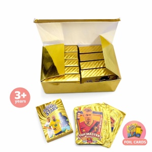Cartonase colectie fotbal auriu holografic premium, jucatori, pachet individual - Img 2