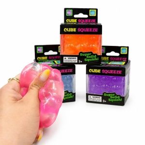 Jucarie antistres Cube Squeeze Bubble 5.5cm, moale si elastica, culori aleatorii - Img 2