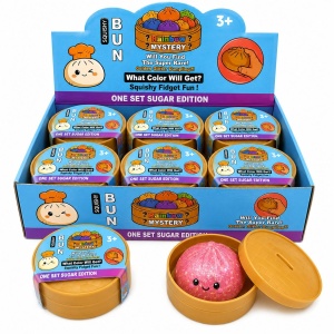 Jucărie Squishy Dumpling cu Sclipici si gel tip Slime– Antistres Moale, Culoare Surpriză - Img 2