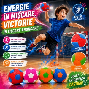 Minge de Handbal Nr,2 pentru Copii și Adulți – Culori Diverse, Antiderapantă, Model Aleatoriu - Img 2