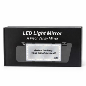 Oglinda auto pentru parasolar cu iluminare LED, touch si alimentare USB - Img 3
