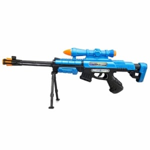 Pusca de jucarie cu luneta si trepied, lumini si sunete, model sniper copii - Img 2