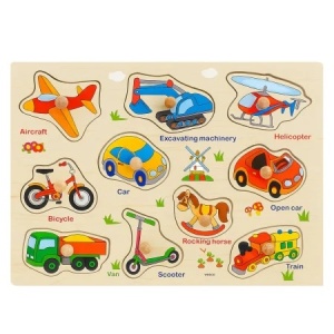 Puzzle Incastru din Lemn Educativ pentru Copii – Modele Diverse, 29x22cm - Img 2