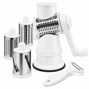 Razatoare manuala multifunctionala 4 in 1 pentru legume si fructe cu tamburi inox