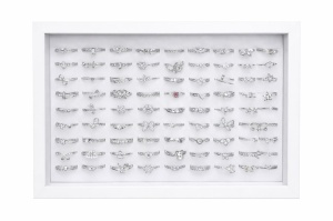 Set 100 inele argintii dama, modele diverse, marime reglabila, colectie eleganta ROXE
