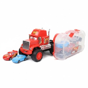 Set Camion Rulotă cu Mașini de Curse Din Plastic, Funcționalitate Interactivă - Img 3