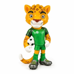 Figurină Mascotă Fotbal Leopard 24 cm – cu Minge, Jucărie din Plastic - Img 2