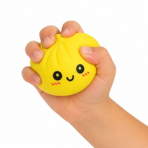 Jucărie Antistres Squishy Dumpling 8,5cm în Cutie Tip Bambus – Jucărie Antistres Moale pentru Copii - Img 2
