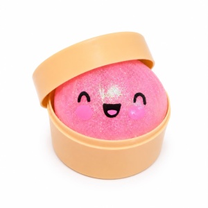 Jucărie Antistres Squishy Dumpling cu Sclipici și Bile din Gel, 5.5 cm – Minge Senzorială Elastică - Img 5