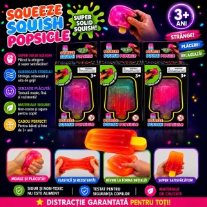 Jucarie antistres Squishy Popsicle, model inghetata pe bat, culoare aleatorie - Img 3