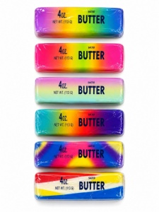 Jucărie Squishy Butter Rainbow 13 cm – Antistres Slow Rising, Model Unt Multicolor - Img 2