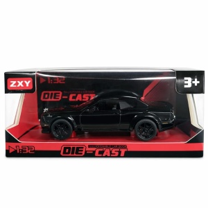 Masinuta metalica muscle car negru cu usi functionale scara 1:32 - Img 2