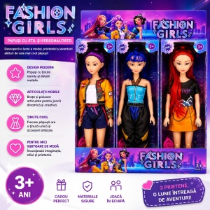 Păpușă Fashion Girls 30 cm, Model Aleatoriu, Articulații Mobile, 3+ Ani - Img 2