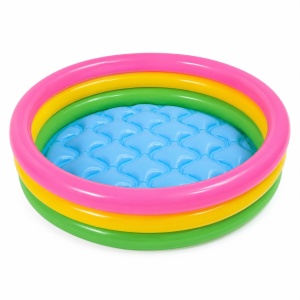 Piscină Gonflabilă pentru Copii 118 cm – Piscină Inflabilă Rotundă din PVC, Multicoloră