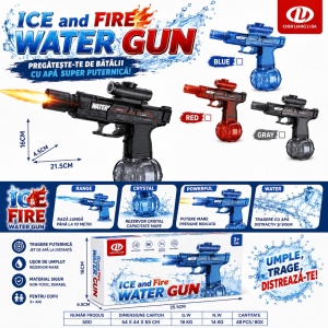 Pistol cu Apa Tip Water Gun, Rezervor Rotund, 21.5 cm, 4 Culori Asortate