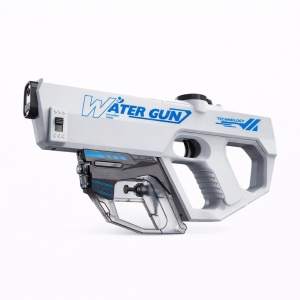 Pistol electric cu apa alb cu rezervor 600ml, 3 moduri jet, 8-10m - Img 2