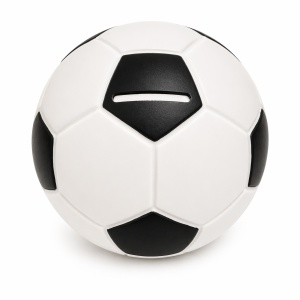 Pușculiță minge de fotbal, 13 cm, din plastic, cu capac inferior - Img 2