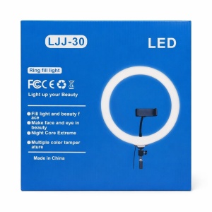 Ring light LED 30 cm cu suport telefon, lumina reglabila pentru selfie, video si makeup - Img 2